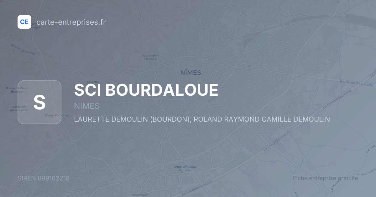SCI BOURDALOUE — 899162218 — fiche entreprise
