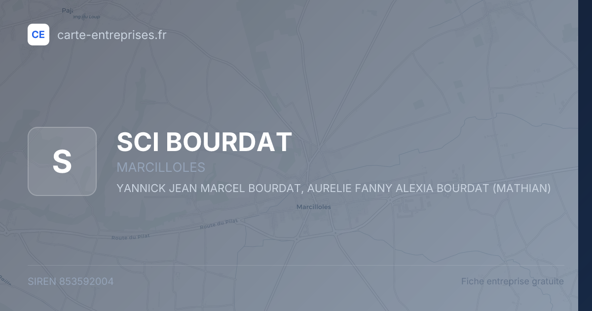 SCI BOURDAT — 853592004 — fiche entreprise