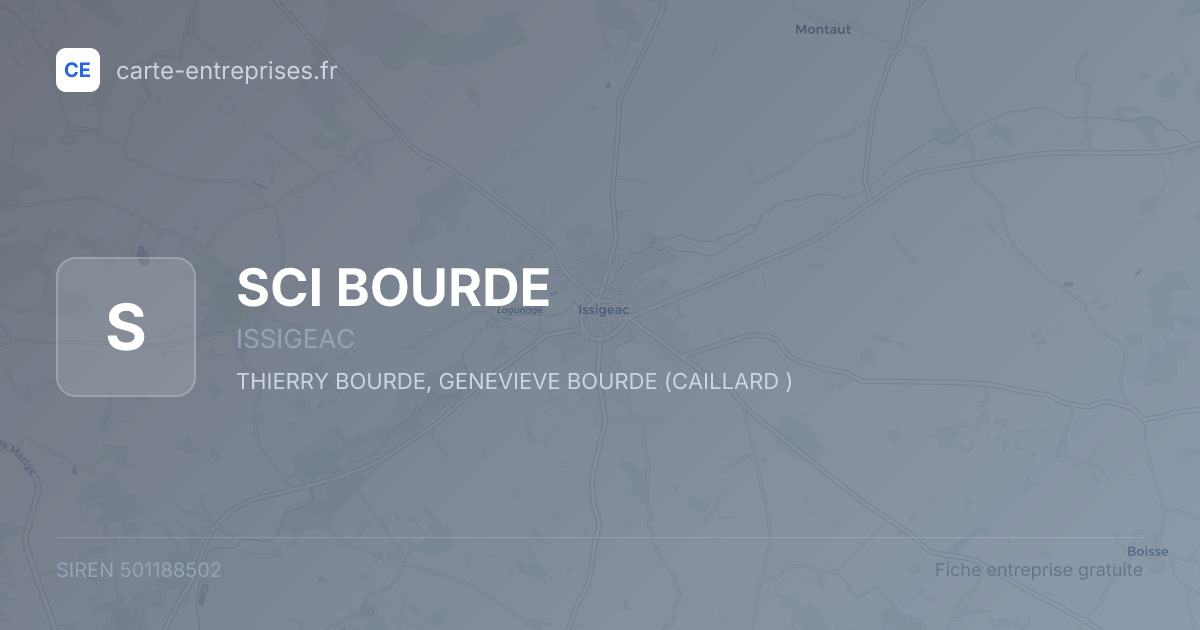 SCI BOURDE — 501188502 — fiche entreprise