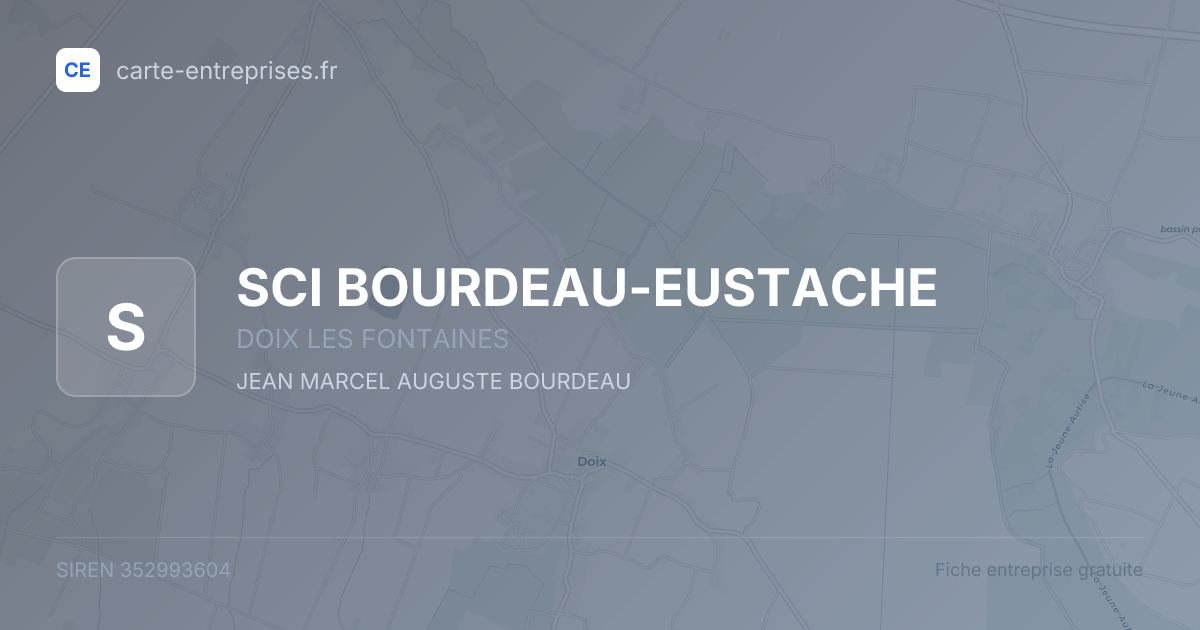SCI BOURDEAU-EUSTACHE — 352993604 — fiche entreprise