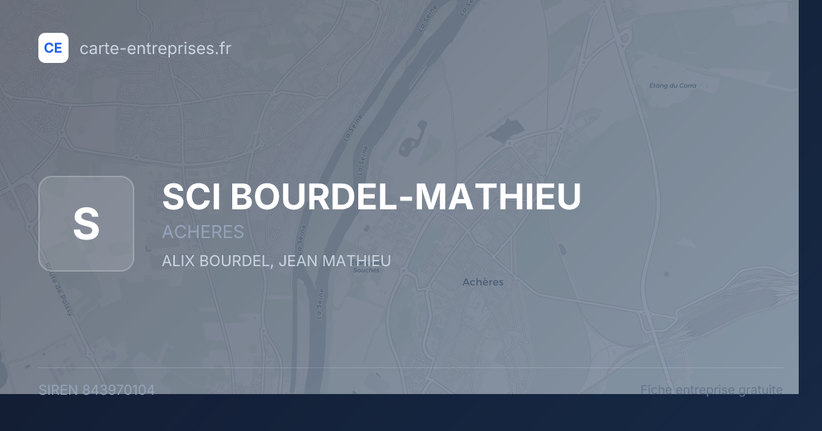SCI BOURDEL-MATHIEU — 843970104 — fiche entreprise