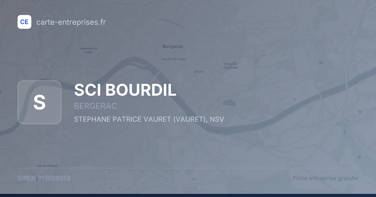 SCI BOURDIL — 351008958 — fiche entreprise
