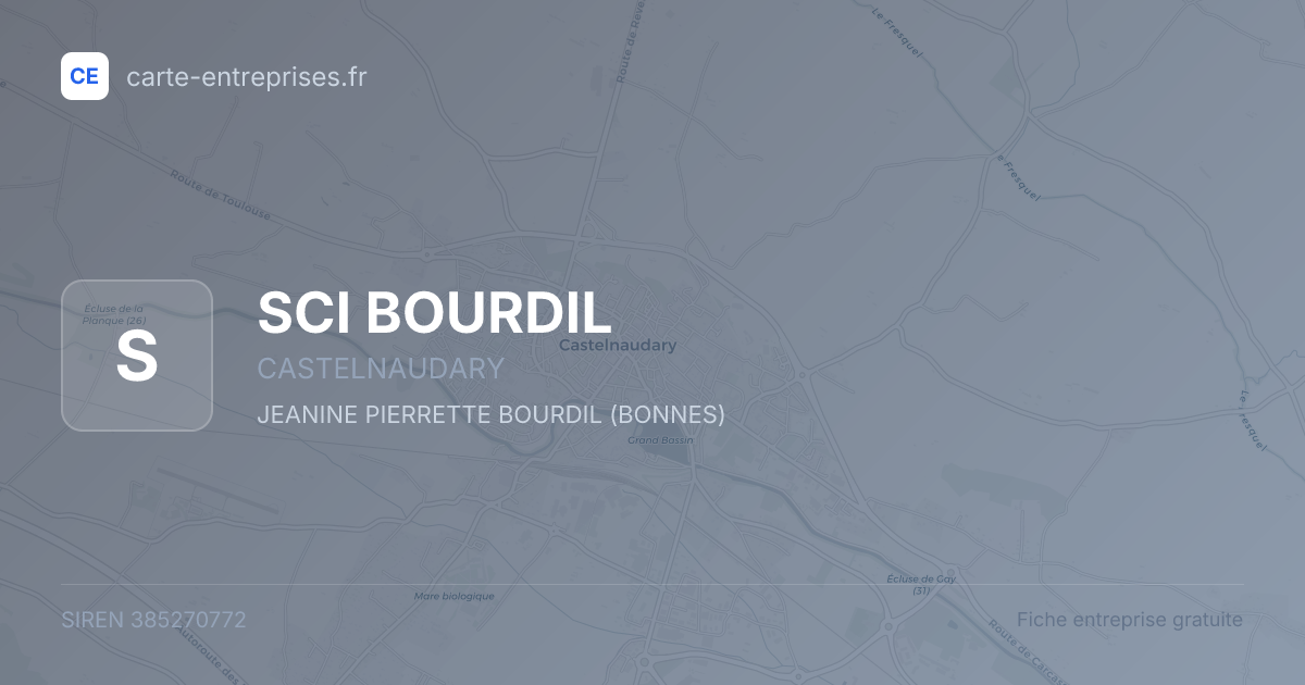 SCI BOURDIL — 385270772 — fiche entreprise