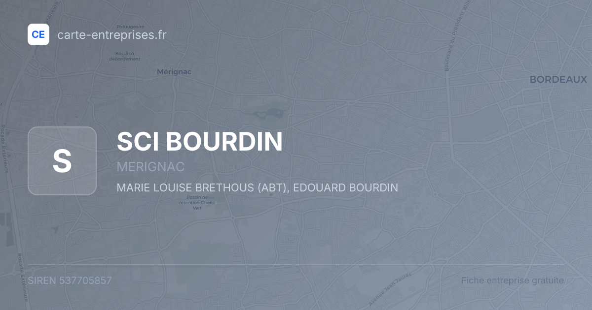 SCI BOURDIN — 537705857 — fiche entreprise