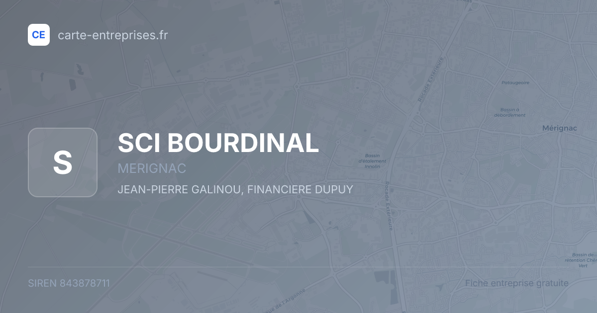 SCI BOURDINAL — 843878711 — fiche entreprise