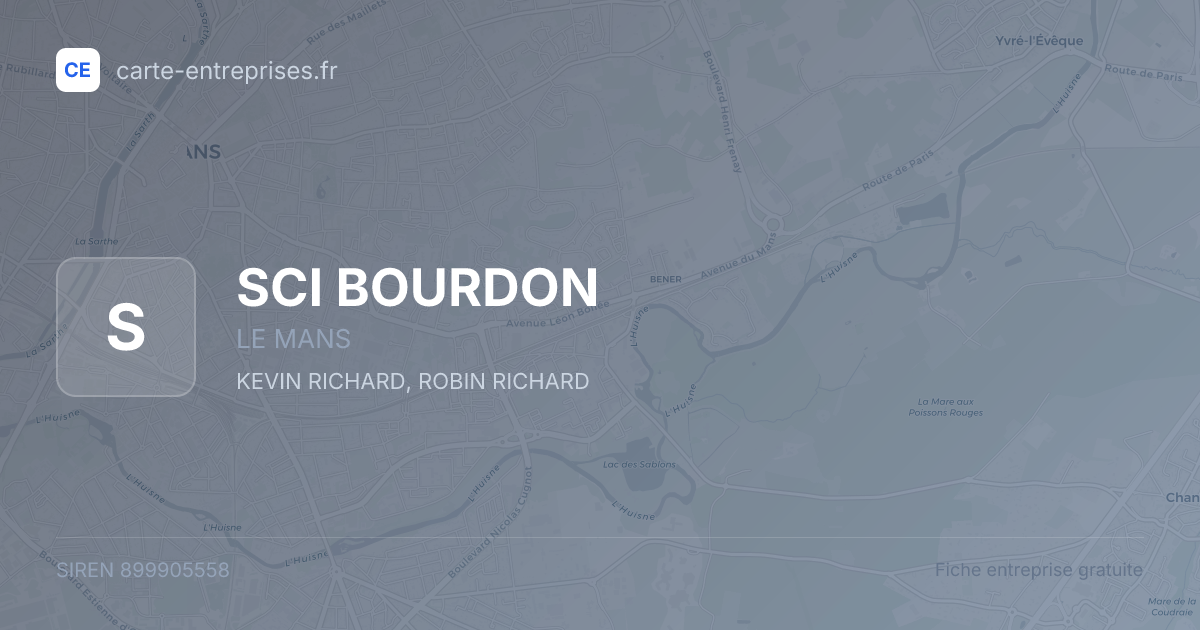 SCI BOURDON — 899905558 — fiche entreprise
