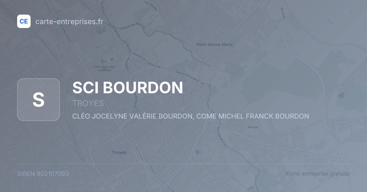 SCI BOURDON — 902107093 — fiche entreprise