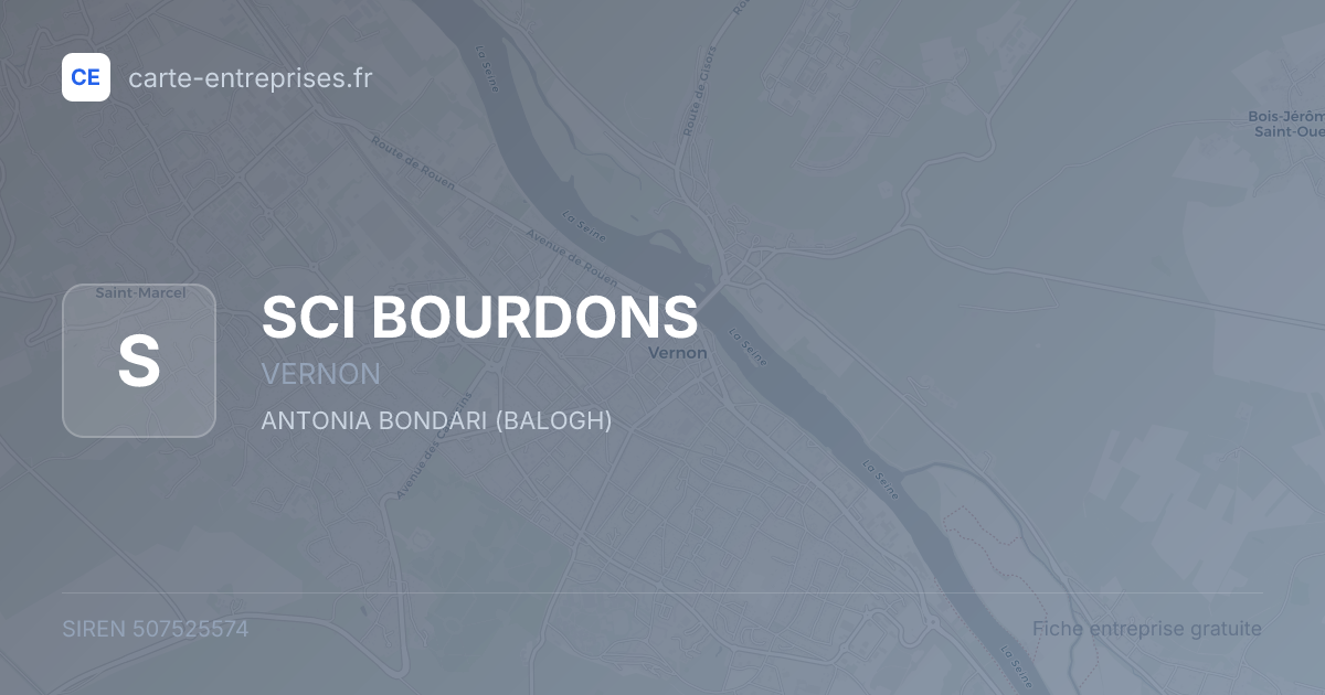SCI BOURDONS — 507525574 — fiche entreprise
