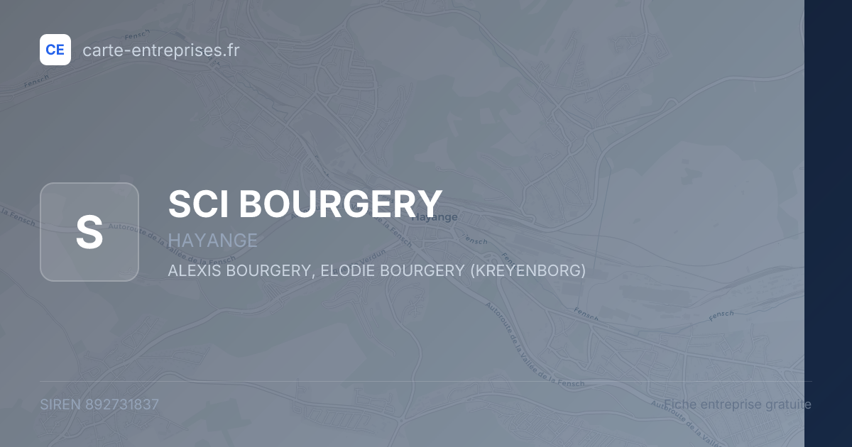 SCI BOURGERY — 892731837 — fiche entreprise