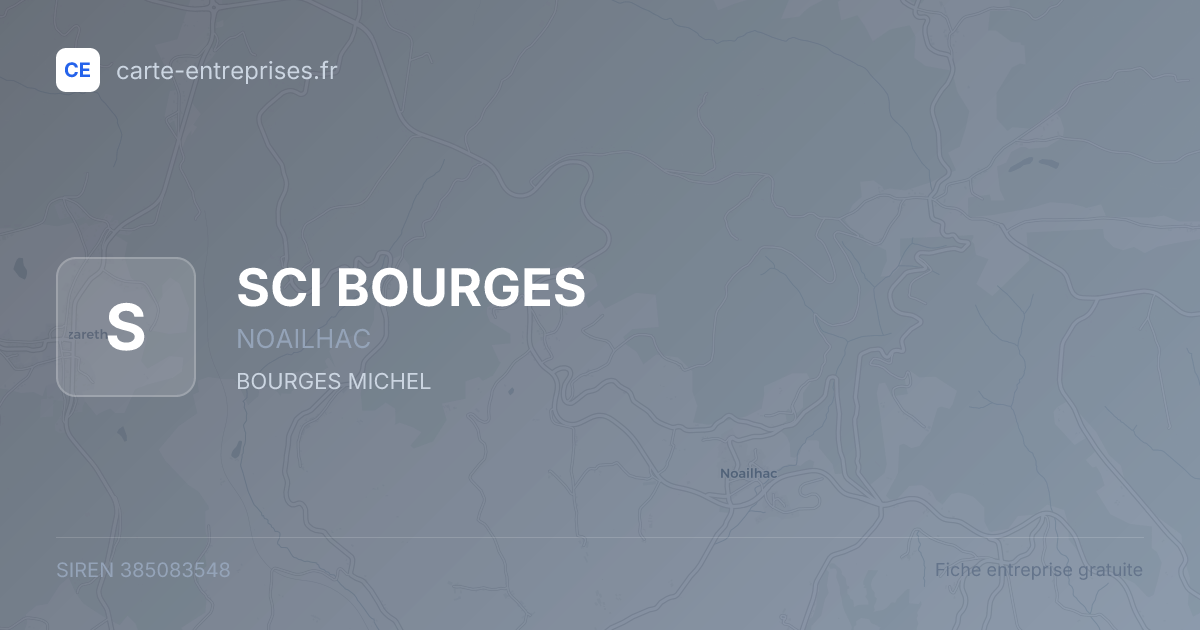 SCI BOURGES — 385083548 — fiche entreprise