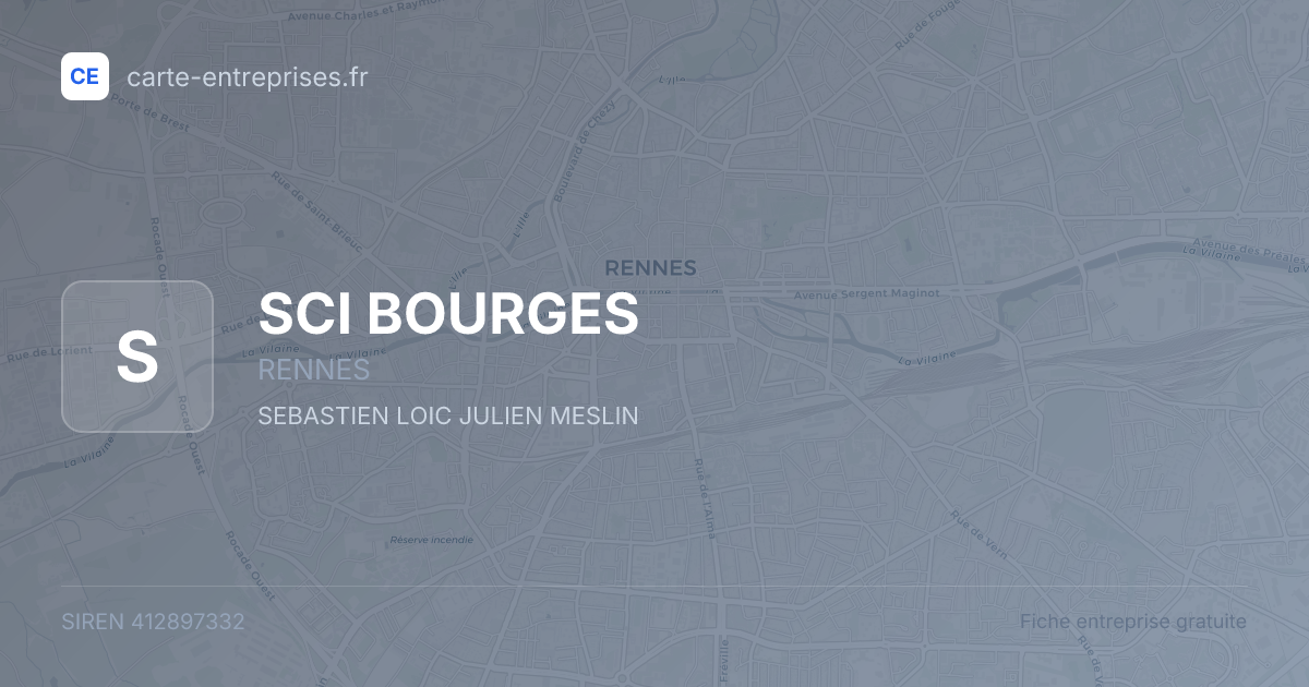 SCI BOURGES — 412897332 — fiche entreprise