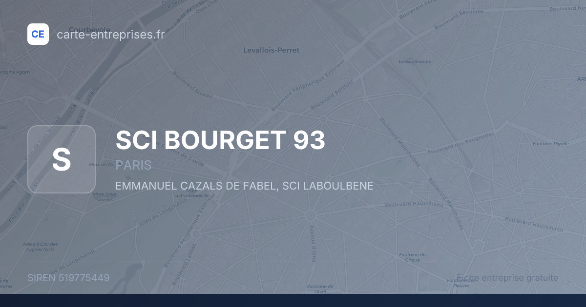 SCI BOURGET 93 — 519775449 — fiche entreprise