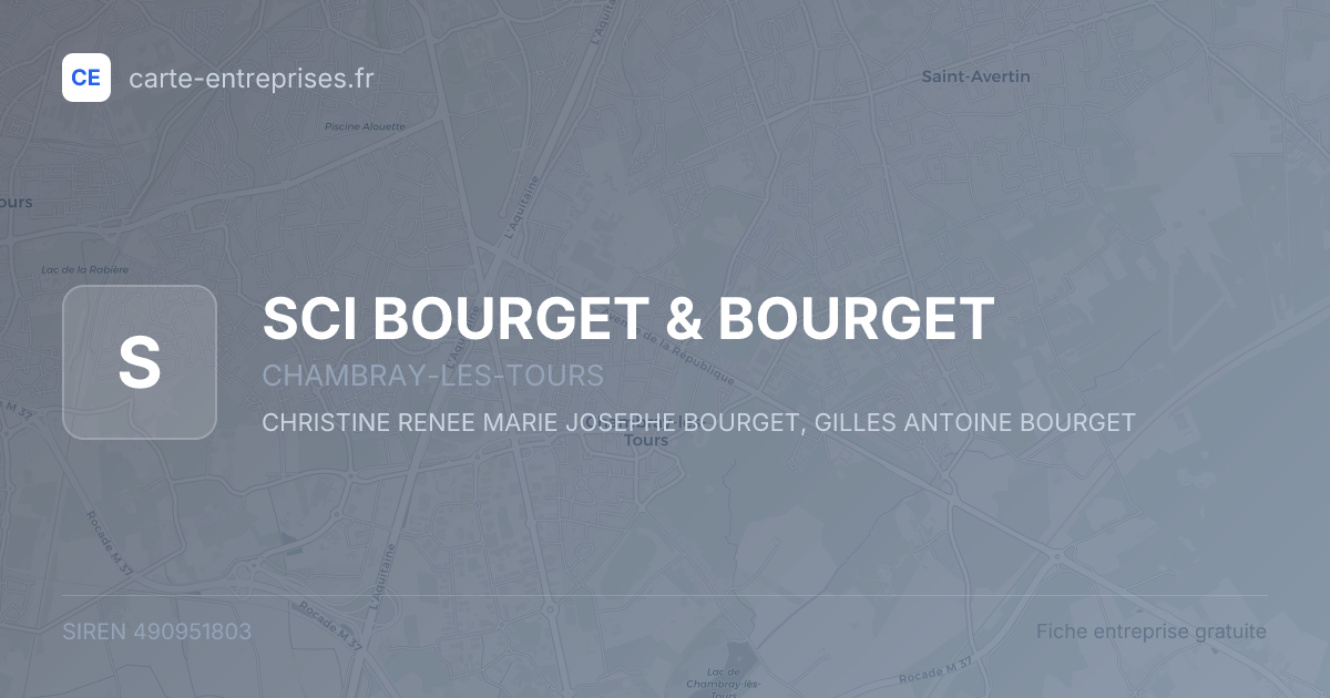 SCI BOURGET & BOURGET — 490951803 — fiche entreprise