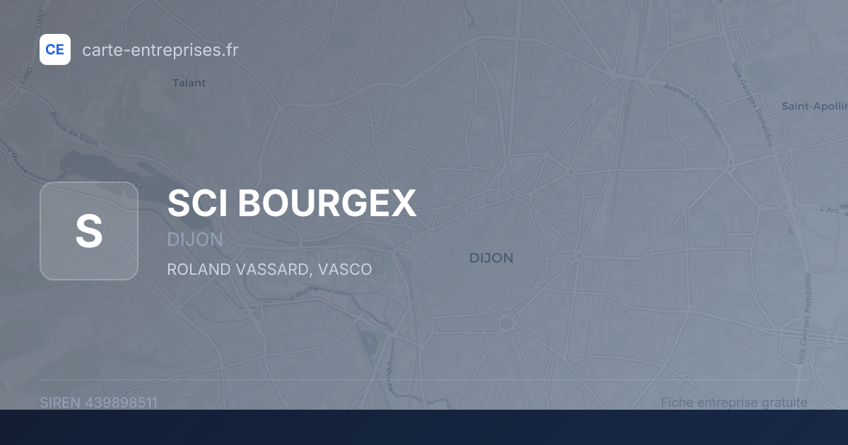 SCI BOURGEX — 439898511 — fiche entreprise