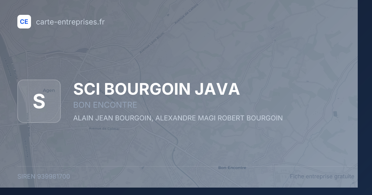 SCI BOURGOIN JAVA — 939981700 — fiche entreprise