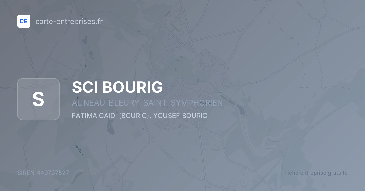 SCI BOURIG — 449737527 — fiche entreprise