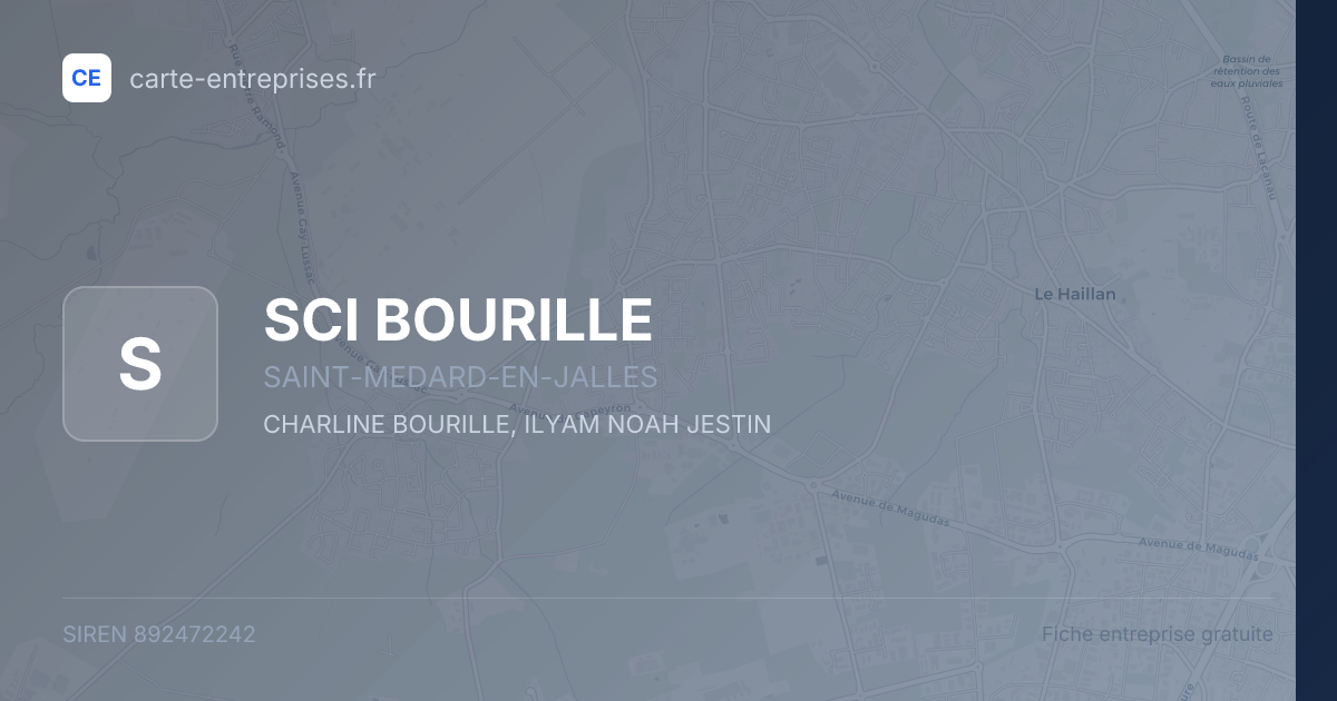 SCI  BOURILLE — 892472242 — fiche entreprise
