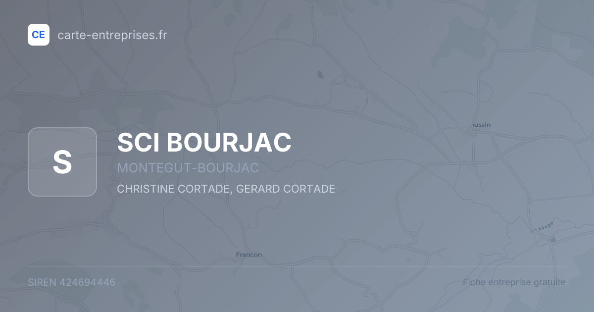 SCI BOURJAC — 424694446 — fiche entreprise