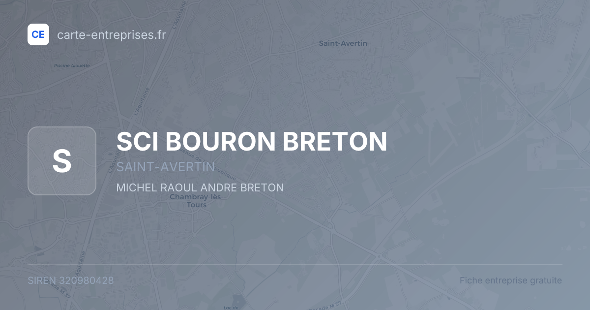 SCI BOURON BRETON — 320980428 — fiche entreprise