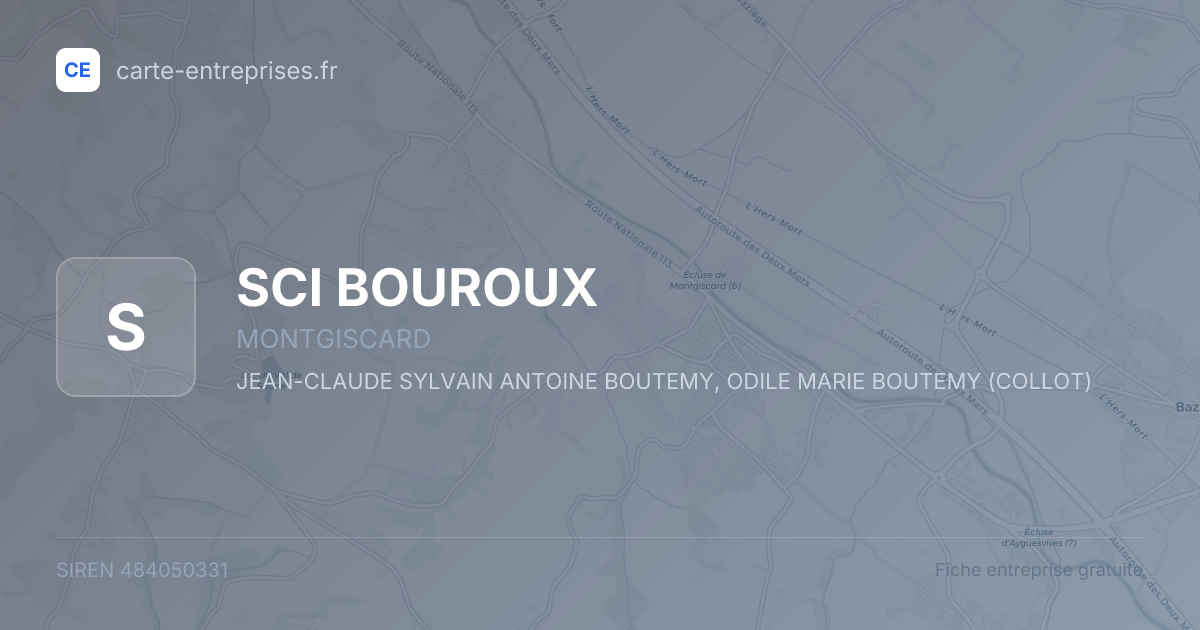 SCI BOUROUX — 484050331 — fiche entreprise
