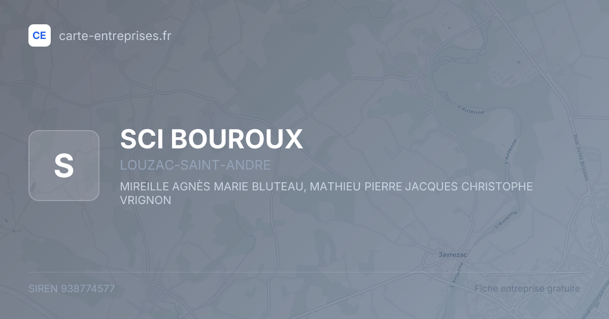 SCI BOUROUX — 938774577 — fiche entreprise