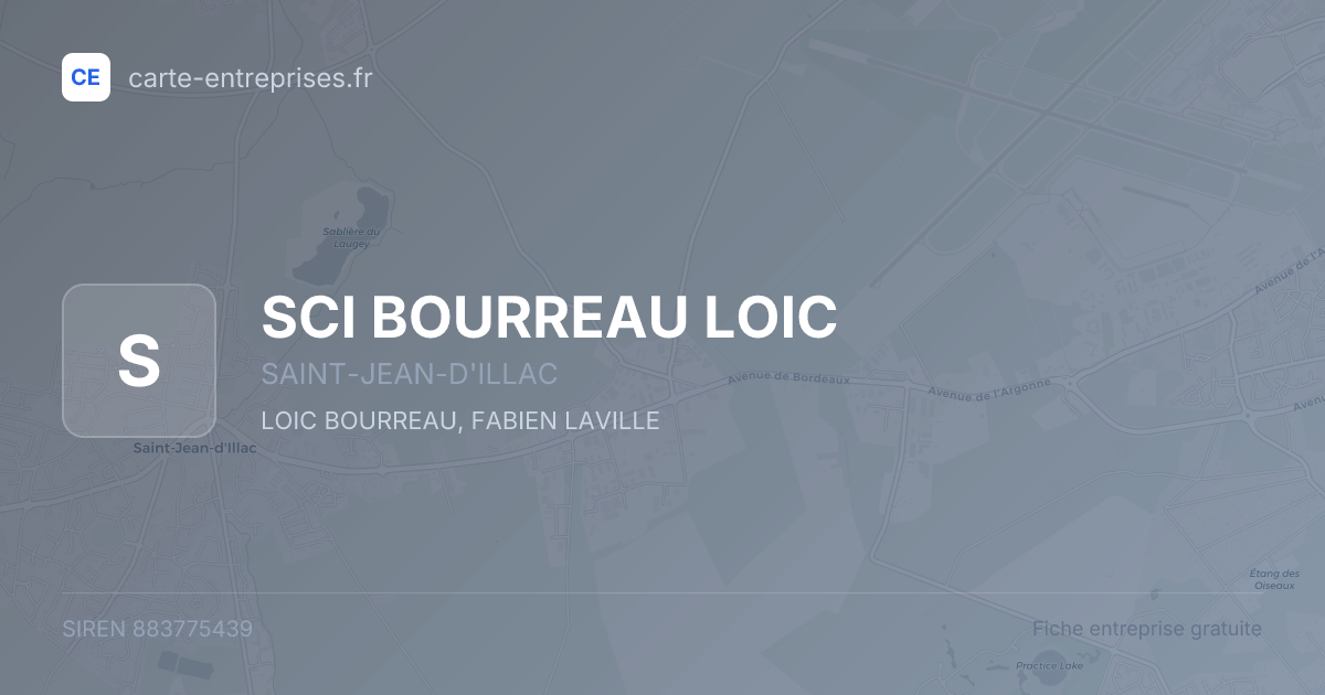 SCI BOURREAU LOIC — 883775439 — fiche entreprise
