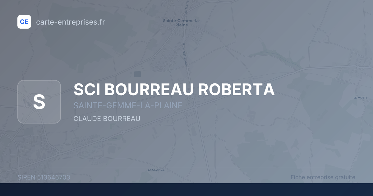 SCI BOURREAU ROBERTA — 513646703 — fiche entreprise