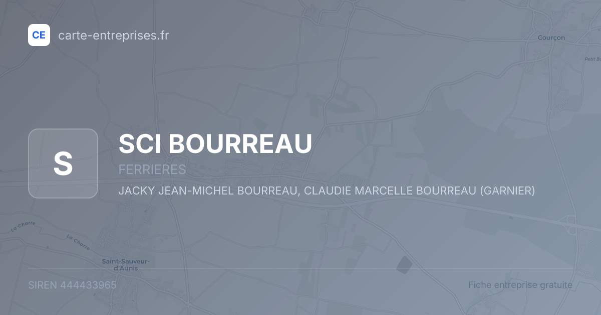 SCI BOURREAU — 444433965 — fiche entreprise