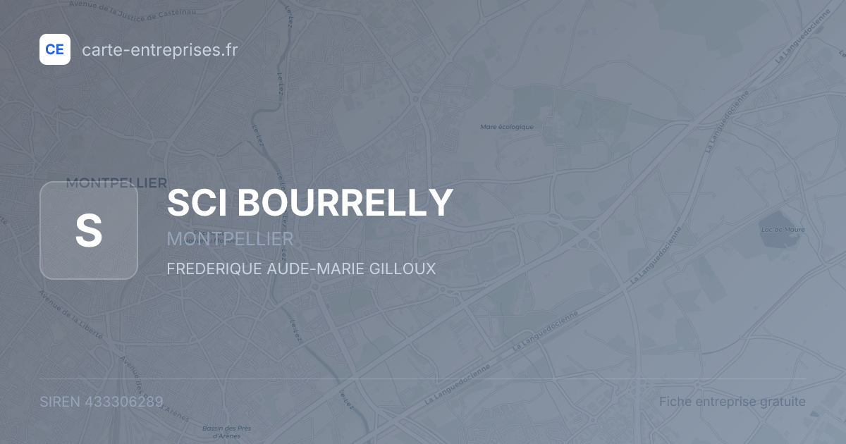 SCI BOURRELLY — 433306289 — fiche entreprise