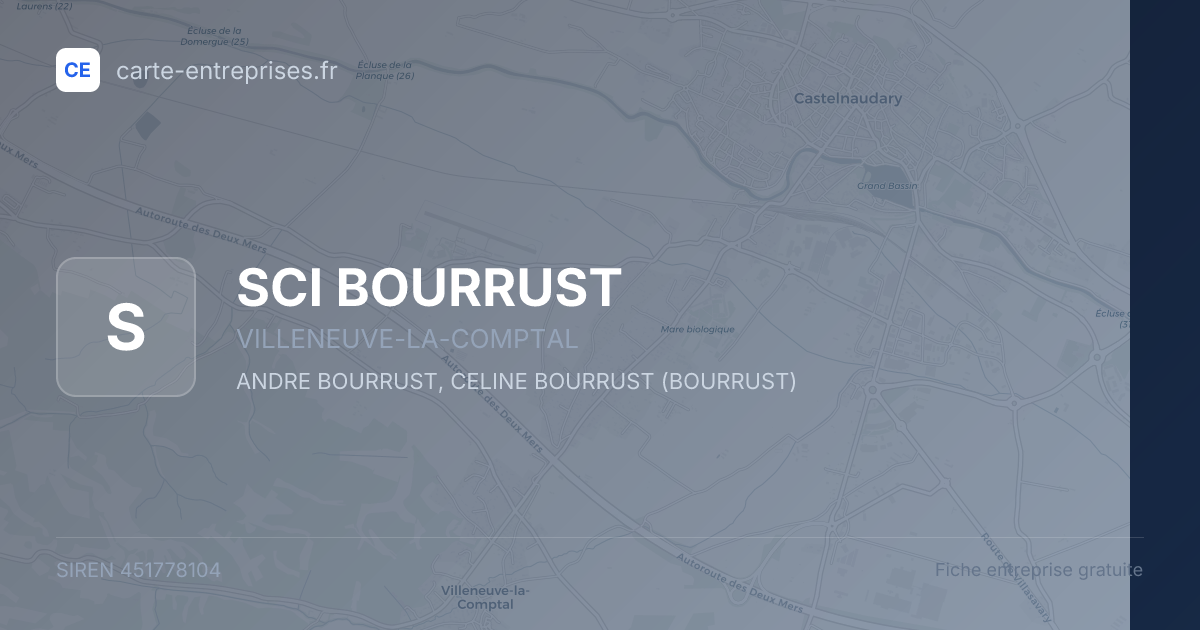 SCI BOURRUST — 451778104 — fiche entreprise