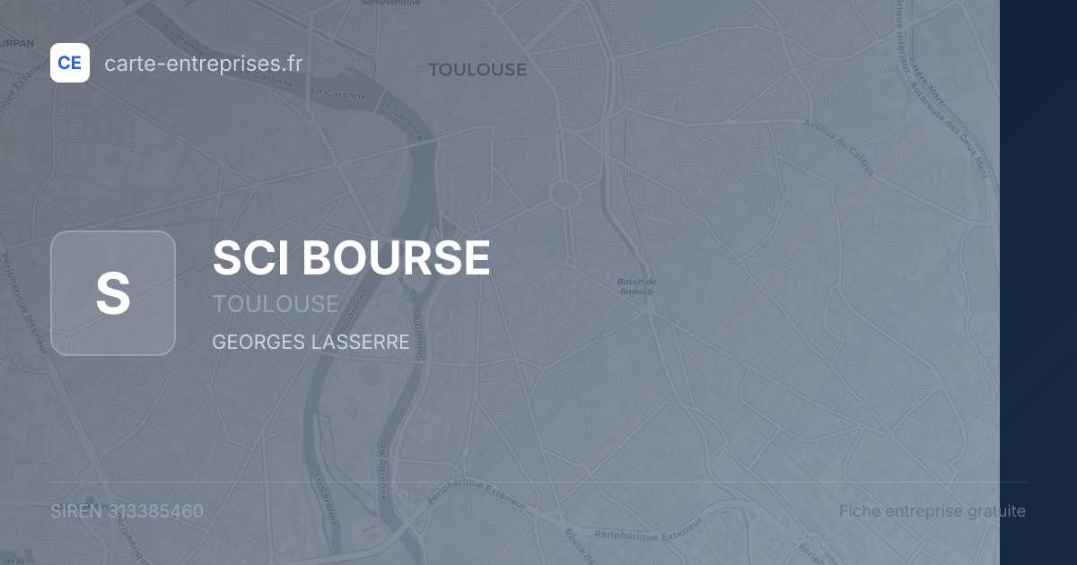 SCI BOURSE — 313385460 — fiche entreprise