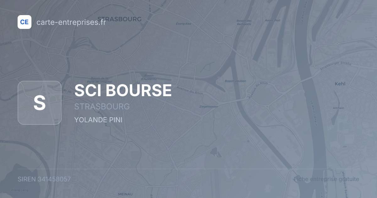 SCI BOURSE — 341458057 — fiche entreprise