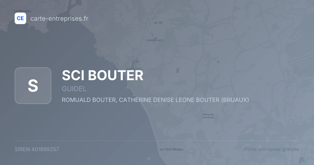 SCI BOUTER — 401899257 — fiche entreprise
