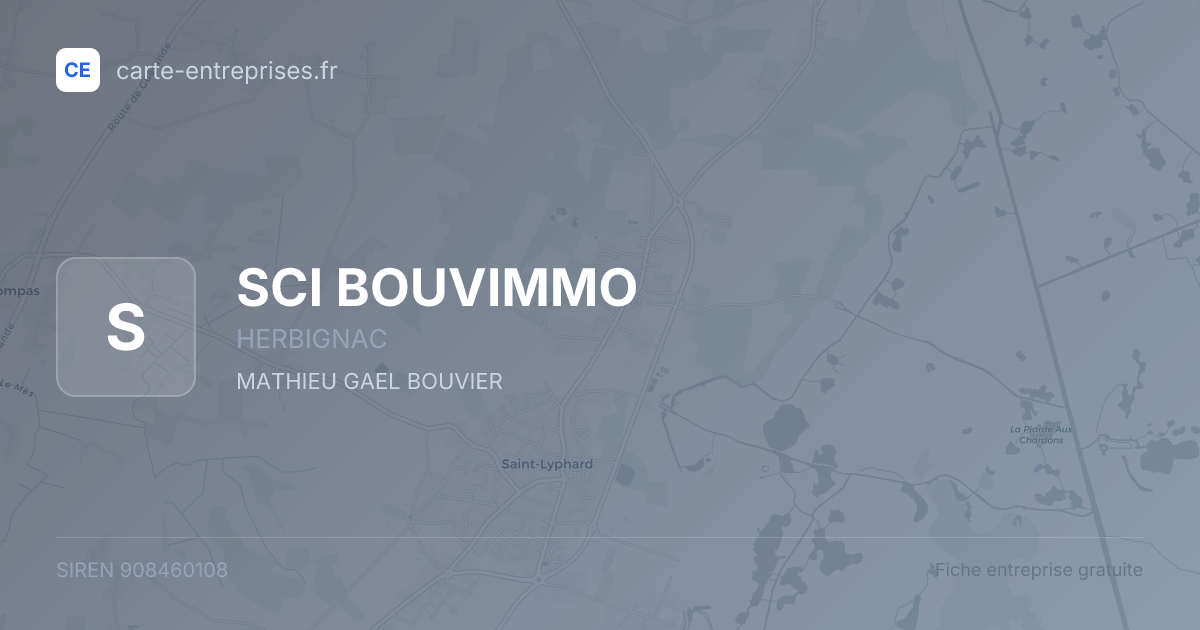 SCI BOUVIMMO — 908460108 — fiche entreprise