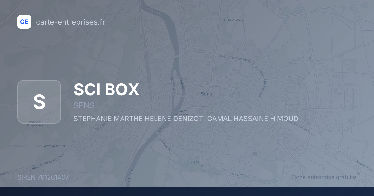 SCI BOX — 791261407 — fiche entreprise