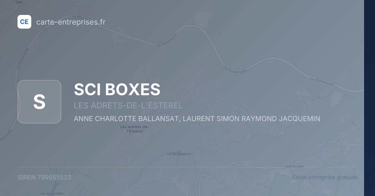 SCI BOXES — 799855523 — fiche entreprise