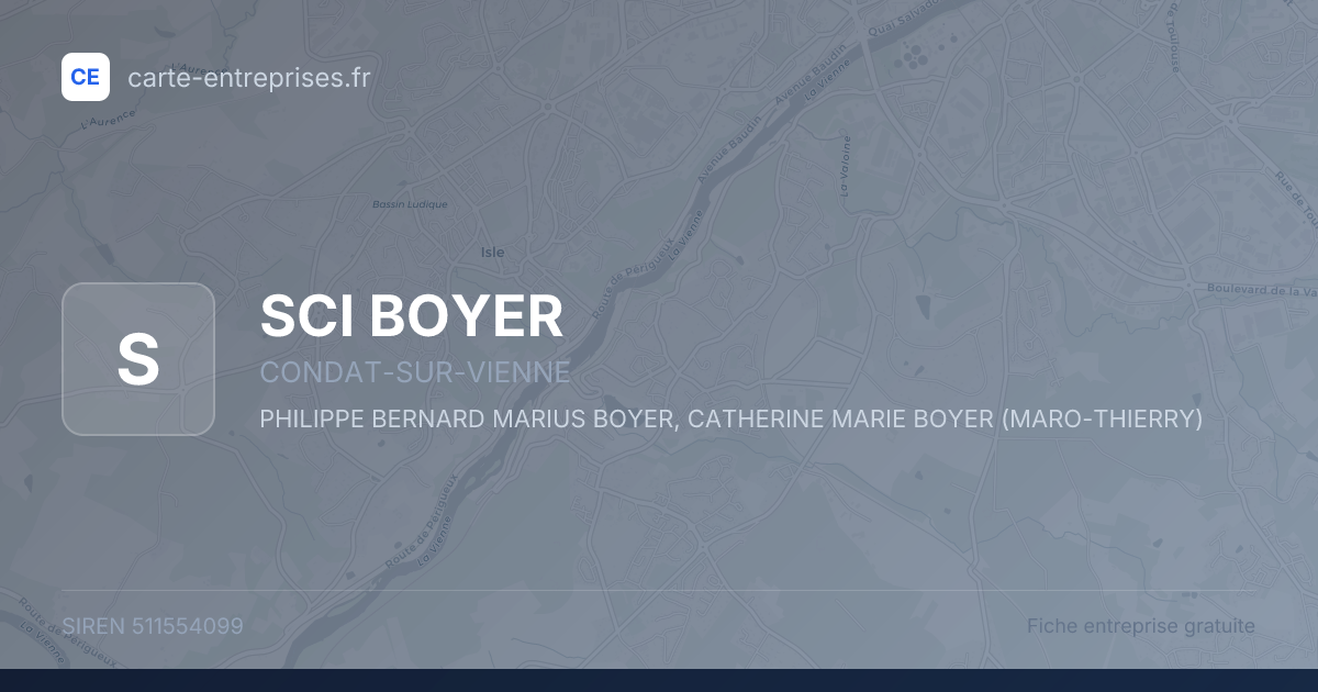 SCI BOYER — 511554099 — fiche entreprise