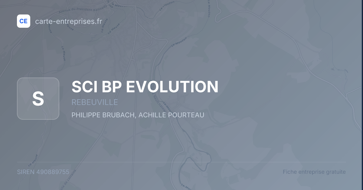 SCI BP EVOLUTION — 490889755 — fiche entreprise