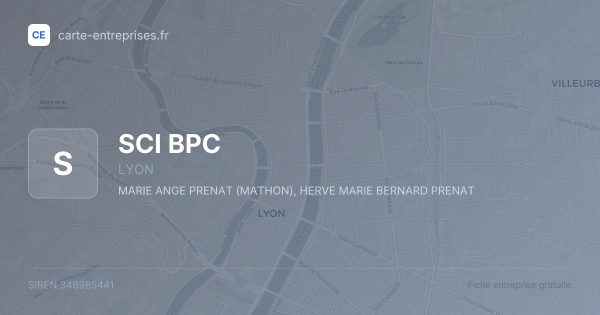 SCI BPC — 348985441 — fiche entreprise