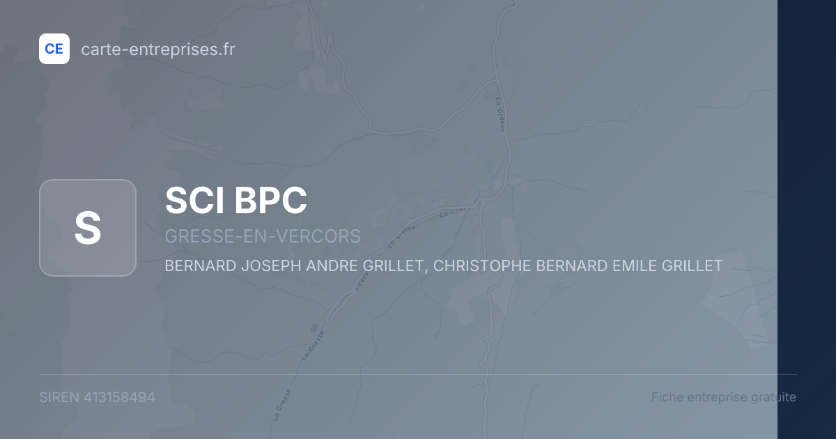 SCI BPC — 413158494 — fiche entreprise