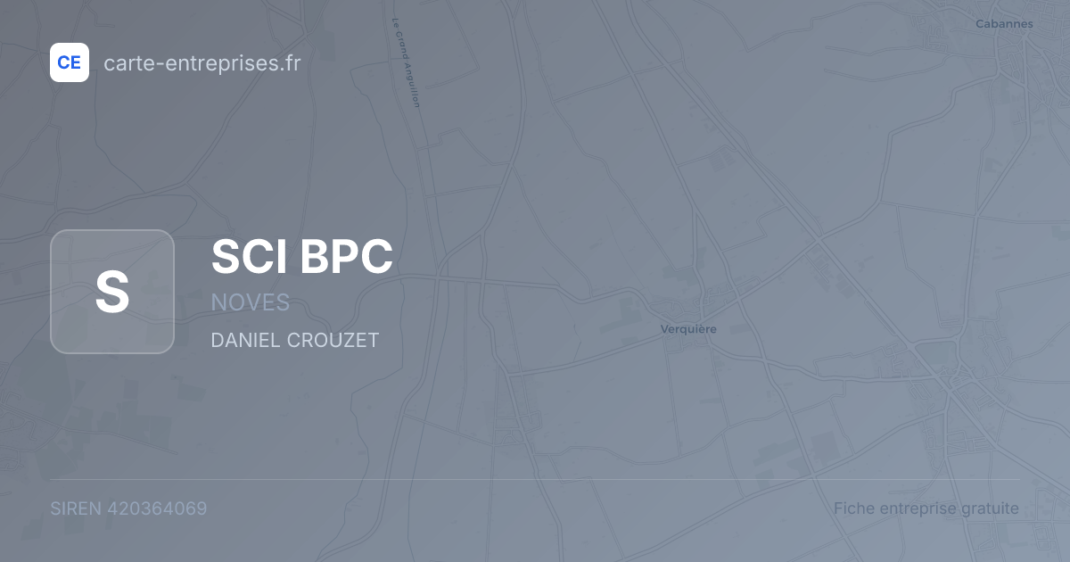SCI BPC — 420364069 — fiche entreprise