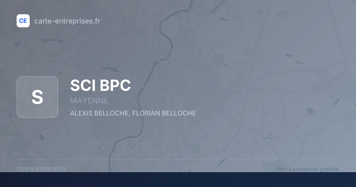 SCI BPC — 511069932 — fiche entreprise