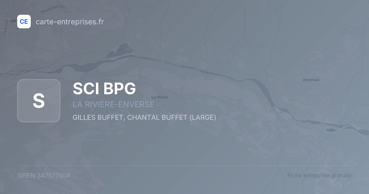 SCI BPG — 347577504 — fiche entreprise