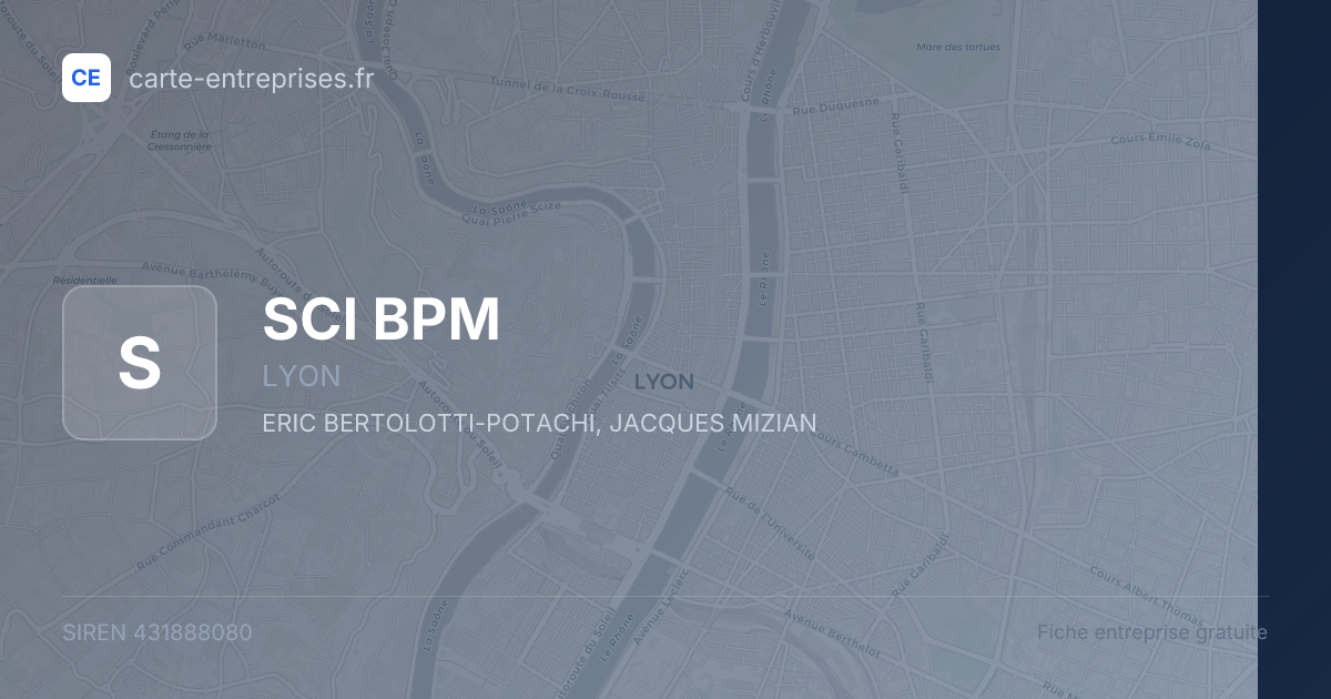SCI BPM — 431888080 — fiche entreprise