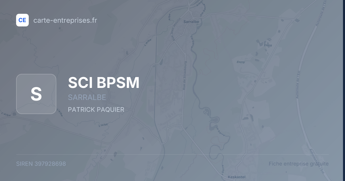 SCI BPSM — 397928698 — fiche entreprise