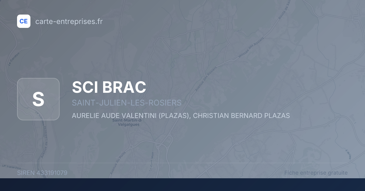 SCI BRAC — 433191079 — fiche entreprise