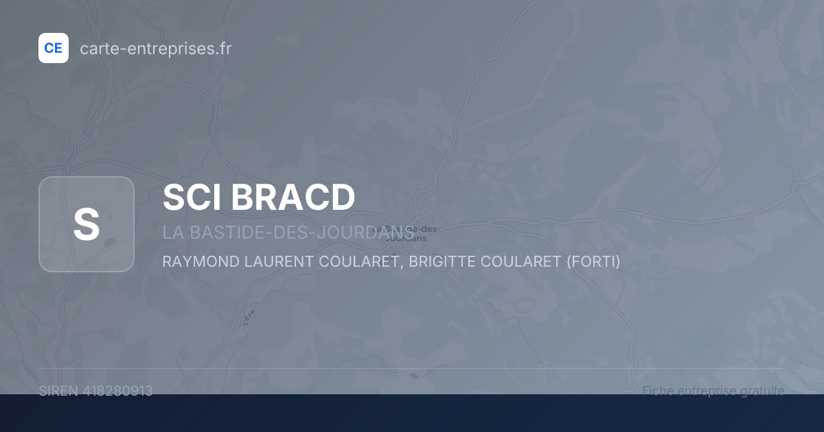 SCI BRACD — 418280913 — fiche entreprise