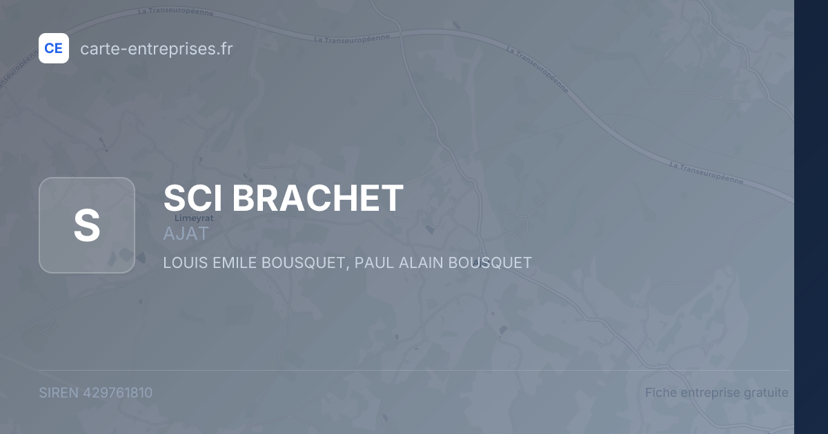 SCI BRACHET — 429761810 — fiche entreprise