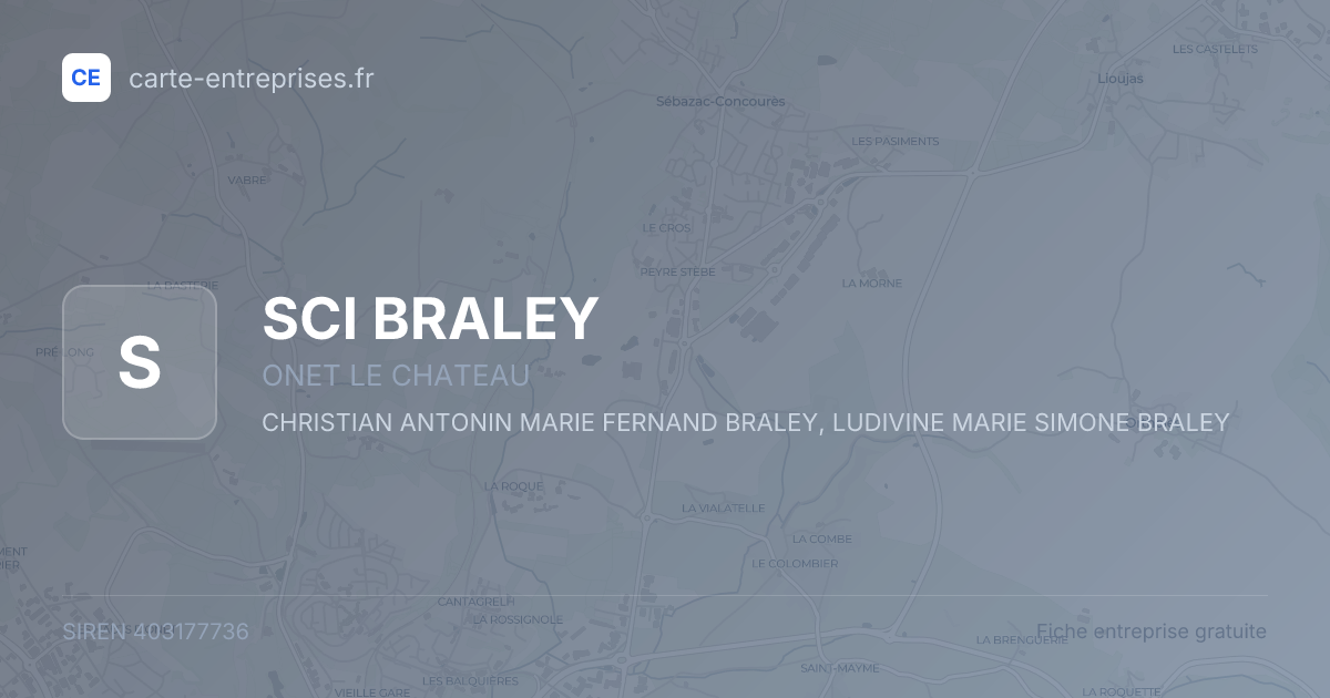SCI BRALEY — 403177736 — fiche entreprise