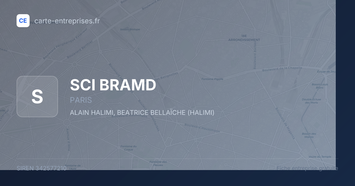 SCI BRAMD — 342577210 — fiche entreprise